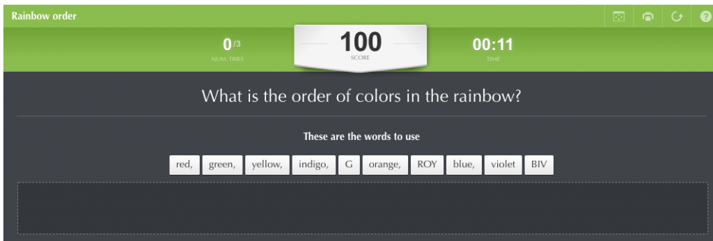 Educaplay Word Order Game